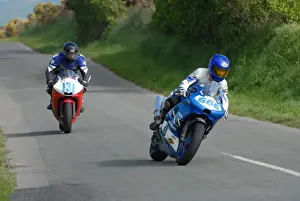 Marie Hudson (666) and Brian Appleton (Yamaha) 2007 Jurby Road