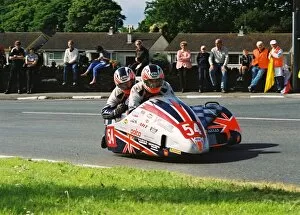 Images Dated 12th July 2017: Mark Halliday & Mark Holland (Baker Kawasaki) 2004 Sidecar TT