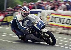 Images Dated 12th July 2019: Mark Johns (Yamaha) 1987 Junior TT