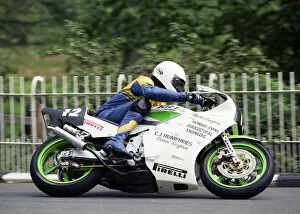 Images Dated 23rd February 2021: Mark Langton (Kawasaki) 1990 Junior TT