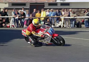 Images Dated 27th June 2022: Mark Linton (Yamaha) 1987 Junior Manx Grand Prix