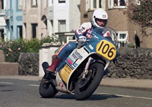 Images Dated 27th February 2020: Mark Livingstone (Suzuki) 1987 Senior Manx Grand Prix