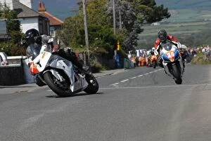 Images Dated 14th July 2011: Mark Parrett (BMW) and Andy Fenton (Suzuki) 2011 Southern 100