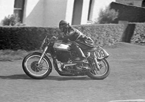 Images Dated 12th September 2021: Mark Prudence (Norton) 1951 Senior Manx Grand Prix