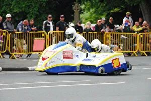 Images Dated 8th June 2018: Mark Saunders & Paul Schofield (MS Racing Honda) 2018 Sidecar TT