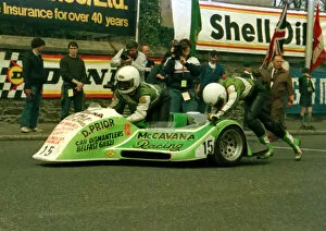 Images Dated 28th September 2018: Martin Murphy & Alan Langton (Yamaha) 1986 Sidecar TT