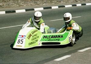 Images Dated 10th March 2018: Martin Murphy & Colin Jordan (Yamaha) 1984 Sidecar TT