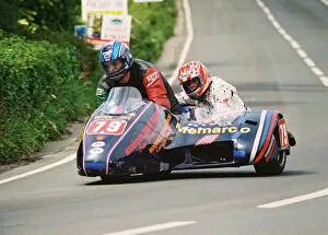 Images Dated 15th August 2018: Martin Vollebregt & Christine Blunck (Windle Yamaha) 2004 Sidecar TT