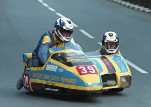 Images Dated 29th April 2020: Martin Waters & Tim Jarvis (Molyneux Honda) 1996 Sidecar TT