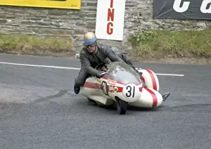 Matchless Prints: Matty Mines & C Davis (Matchless) 1971 500 Sidecar TT