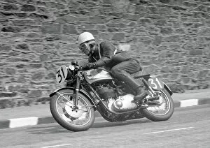 Images Dated 2nd August 2011: Maurice Candy at Union Mills: 1956 Senior TT