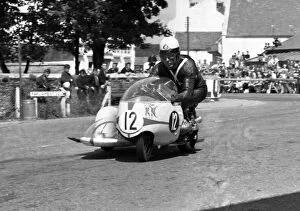 Images Dated 31st July 2017: Max Deubel & Emil Hoerner (BMW) 1964 Sidecar TT
