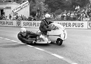 Images Dated 14th November 2015: Max Deubel & Emil Hoerner (BMW) 1965 Sidecar TT