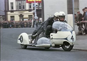 Images Dated 13th December 2021: Max Deubel & Emil Horner (BMW) 1966 Sidecar TT