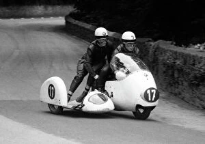 Images Dated 1st August 2017: Max Deubel & Horst Hohler (BMW) 1960 Sidecar TT