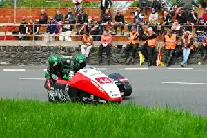 Images Dated 1st June 2013: Michael Grabmuller & Manfred Wechselberger (LCR Yamaha) 2013 Sidecar TT