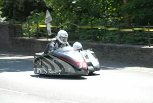 Images Dated 13th April 2021: Michael Lines & Mike Aylott (Shelborne Honda) 2008 Sidecar TT