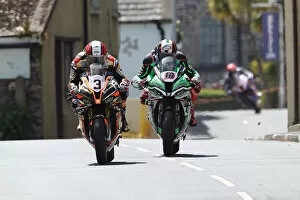 Images Dated 16th July 2022: Michael Rutter (BMW) and Peter Hickman (BMW) 2022 Senior TT
