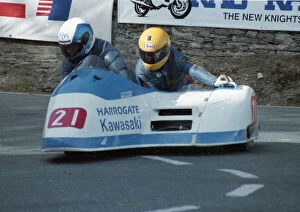 Images Dated 22nd April 2021: Michael Staiano & Norman Elcock (Jacobs) 1993 Sidecar TT