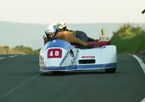 Images Dated 10th August 2017: Michael Staiano & Peter Willis (Windle Yamaha) 1990 Sidecar TT