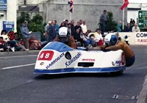 Images Dated 11th January 2018: Michael Staino & Peter Willis (Windle Yamaha) 1990 Sidecar TT