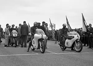 Michelle Duff Prints: Michelle Duff (Matchless) and John Hartle (Gilera) 1963 Senior TT