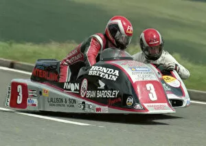 Images Dated 21st March 2021: Mick Boddice & Dave Wells (Ireson Honda) 1990 Sidecar TT