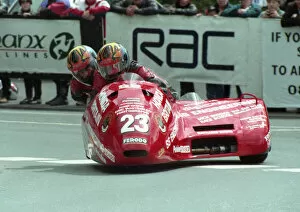 Images Dated 22nd June 2020: Mick Boddice jnr & Ian Simons (Windle Honda) 1998 Sidecar TT