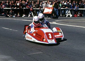 Mick Boddice Collection: Mick Boddice leaves Parliament Square: 1991 Sidecar Race B