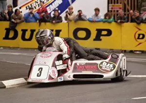 Images Dated 21st July 2011: Mick Boddice at Quarter Bridge: 1988 Sidecar Race B