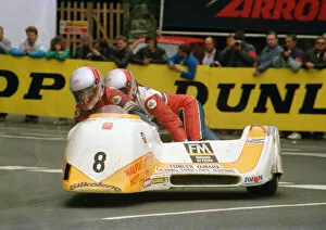 Images Dated 29th June 2019: Mick Burcombe & Colin Hardman (Ireson Yamaha) 1988 Sidecar TT