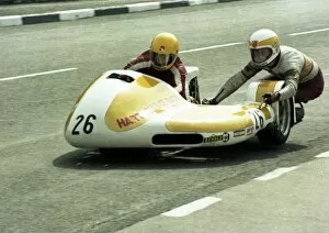 Images Dated 7th December 2017: Mick Burcombe & Derek Rumble jnr (Rumble Yamaha) 1980 Sidecar TT