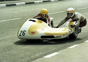 Mick Burcombe & Derek Rumble jnr (Rumble Yamaha) 1980 Sidecar TT