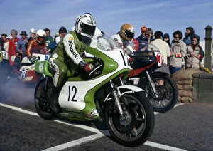 Mick Grant (Kawasaki) 1975 Classic TT practice