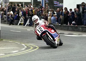Images Dated 19th September 2011: Mick Grant at Parliament Square: 1980 Classic TT