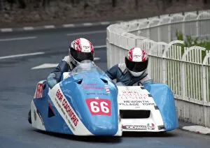 Images Dated 29th April 2020: Mick Hudson & Norm Oxley (Baker Yamaha) 1996 Sidecar TT