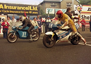 Images Dated 30th October 2016: Mick Jeffreys & Steve Richardson (Yamaha) 1987 Junior TT