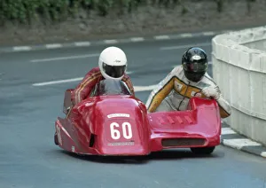 Images Dated 21st June 2020: Mick Thompson & Simon Moody (Ireson Kawasaki) 1996 Sidecar TT