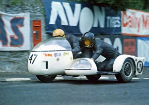Images Dated 21st January 2019: Mick Whitton & Nick Haslam (BSA) 1971 500 Sidecar TT