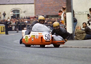 Images Dated 12th October 2018: Mick Whitton & Peter Mooney (BSA) 1974 750sc TT