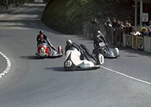 Images Dated 25th August 2020: Mick Wortley & B Boyer (Triumph) & Fred Ellis &