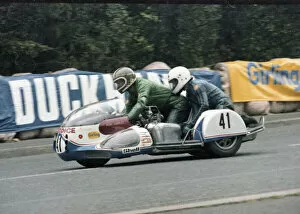 Images Dated 18th August 2021: Mick Wortley & Nick Walker (Mick Boddice Kawasaki) 1979 Sidecar TT