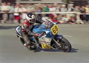 Images Dated 10th June 2021: Mike Allen (Suzuki) 1987 Senior Manx Grand Prix