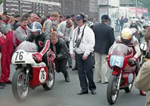 Images Dated 16th January 2021: Mike Braid (BSA) & Len Fallowfield (Aermacchi) 1995 Classic Parade