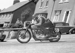 Images Dated 3rd February 2022: Mike Brookes (Triumph) 1956 Clubman Senior TT
