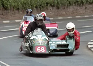 Images Dated 29th April 2020: Mike Cookson & Jon Juster (Ireson Honda) 1996 Sidecar TT