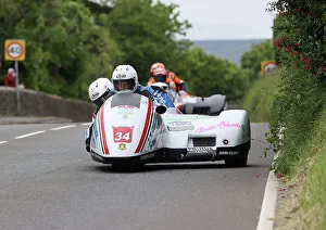 Images Dated 5th July 2023: Mike Jackson Jake Roberts DMR Suzuki 2023 Sidecar TT Practice