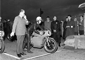 Images Dated 22nd October 2020: Mike Kelly (Norton) 1962 Senior Manx Grand Prix practice