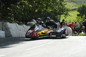 Images Dated 8th June 2009: Mike Roscher & Andre Krieg (LCR Suzuki) 2009 Sidecar TT