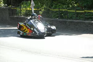 Images Dated 13th April 2021: Mike Roscher & Michael Hildebrand (DMR Honda) 2008 Sidecar TT
